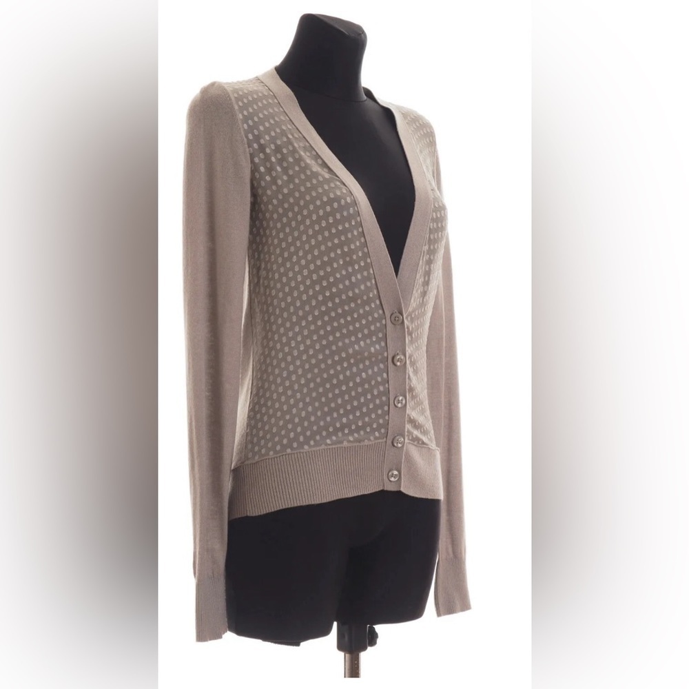 Club Monaco Gray Polka Dot Cardigan